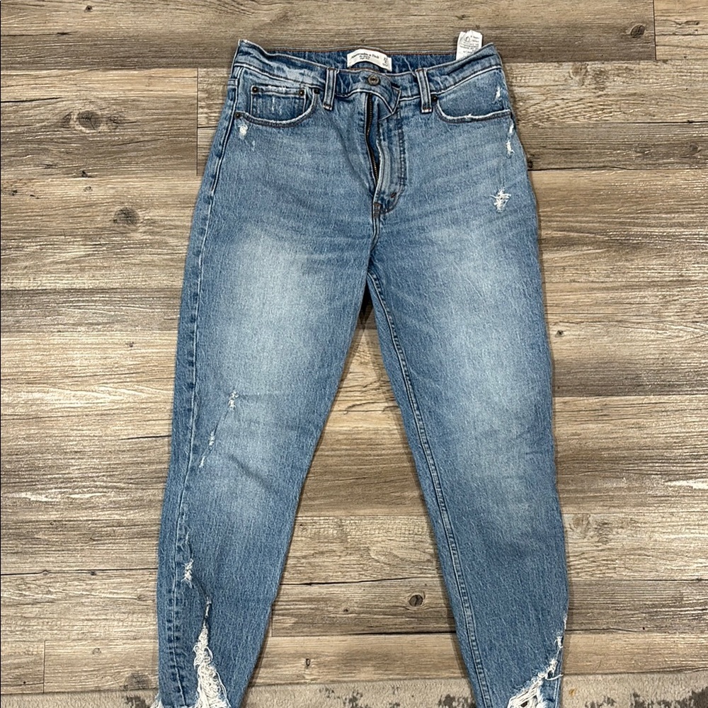Abercrombie & Fitch Blue Skinny Jeans Distressed Style